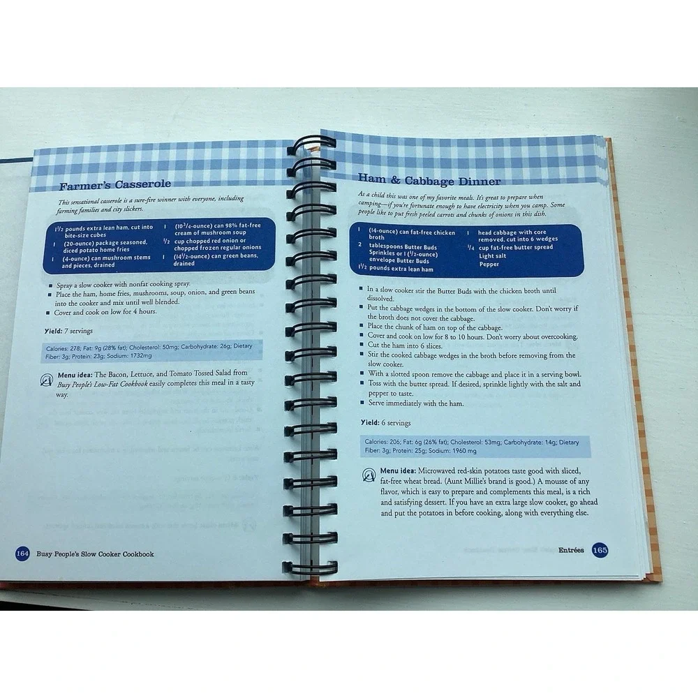 Busy People's Slow Cooker Cookbook by Dawn Hall 2003 Spiral HB Easy Crockpot‎